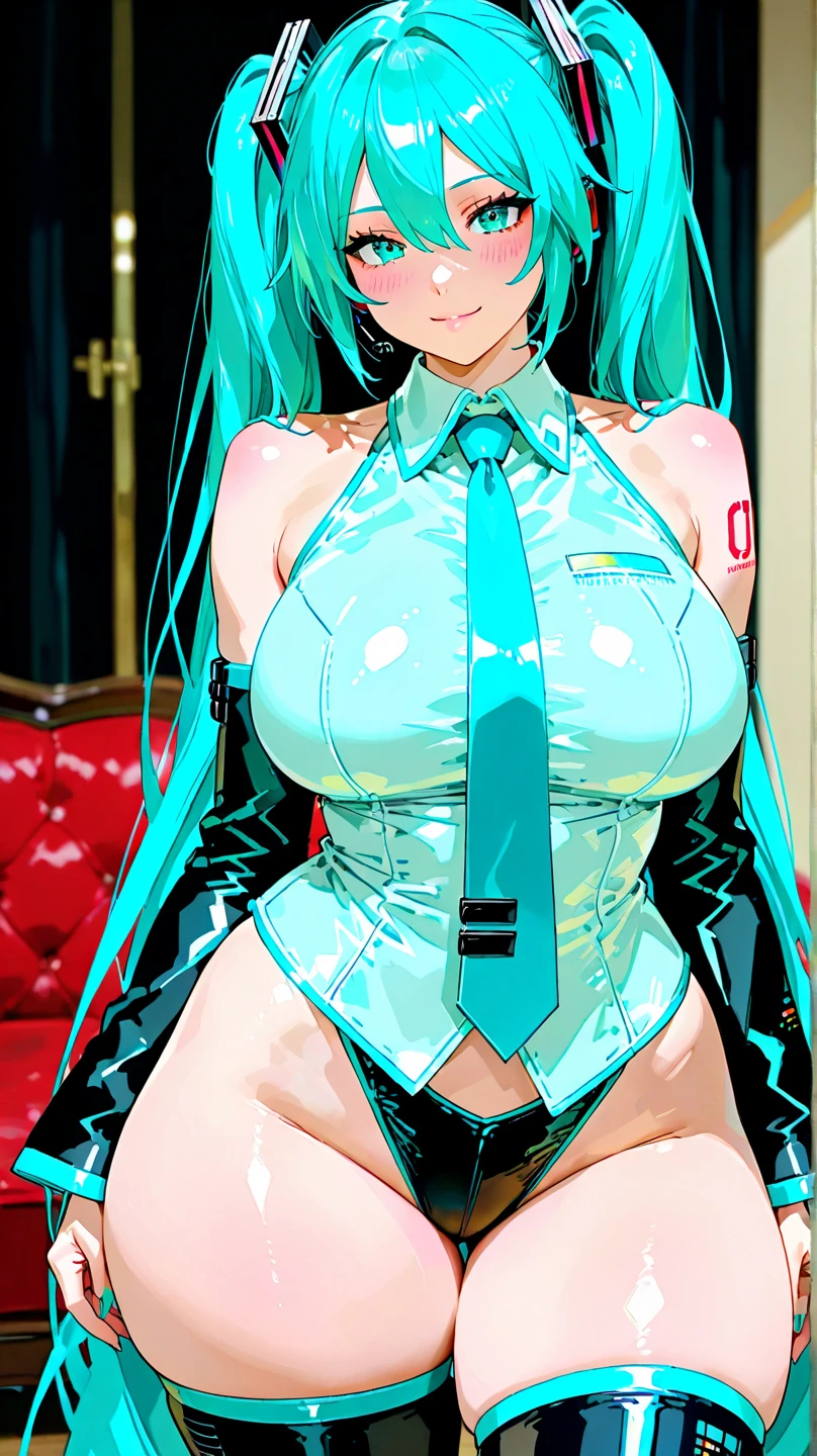 score_9, score_8_up, source_アニメ,Sayonara Minakami,slingshot swimsuit,very big breast,oiled skin,High heels,latex,Fallen into evil,fresh meat floor,