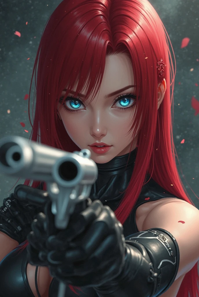 Ultra-high resolution, Attention to detail, Highest quality, goddess, gun