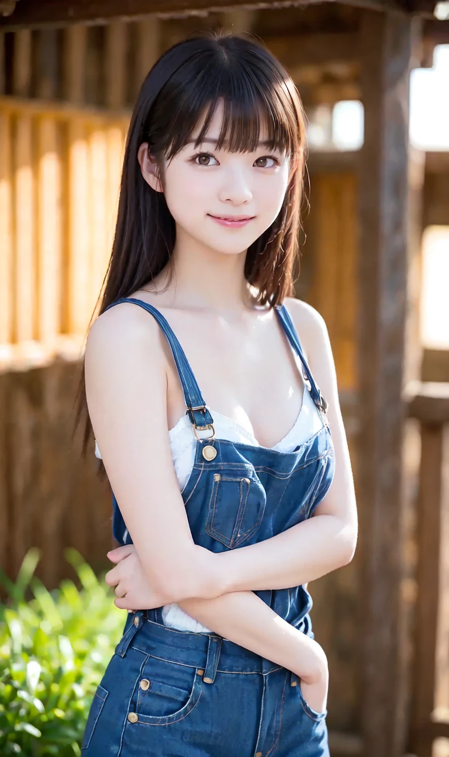 Best picture quality (8K, high resolution, Masterpiece: 1.2), super detailed, 215 Short Hair,Three braids long hair, 16-year-old woman,
situation: A 16-year-old girl is eating a donut on a park bench。
detailed:
angle: With a girl sitting on a bench、Close-up shot of a donut in hand。
clothing: Simple summer dresses、sneakers、Straw hat。Hair is naturally down。
atmosphere: A park with lots of greenery、A pleasant breeze blows、The sunlight filtering through the trees sways。
Active Pause ,
Beside her、The thunder danced。
break Focus on upper 腰
, random cute pose ,big eyes ,Puffy eyes , Heart Pupil, blush , huge shy smile , salute