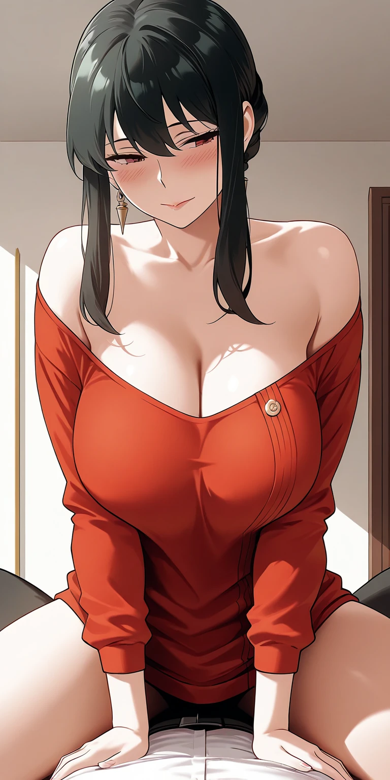 1girll,独奏,red theme,looking at viewert,big cleavage breasts,sportrait,From the side Side,bad-girl,Extremely abstract