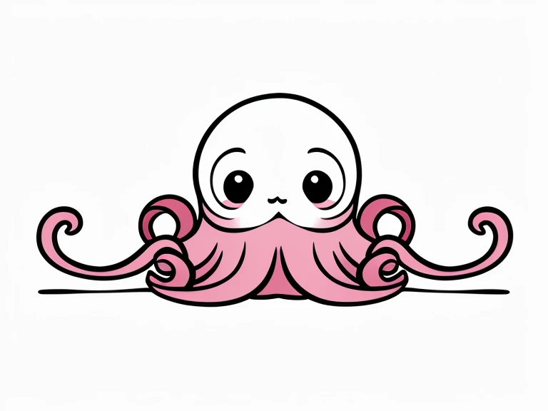 Create an image of a cartoon octopus character with a friendly and cheerful expression. The octopus should have vibrant colors and be drawn in a simple, 2D style. The background should be completely white to make the character stand out. The octopus can have a few playful features, such as a hat or holding a small object, but it should remain cute and suitable for a T-shirt design. The overall vibe should be fun and appealing.