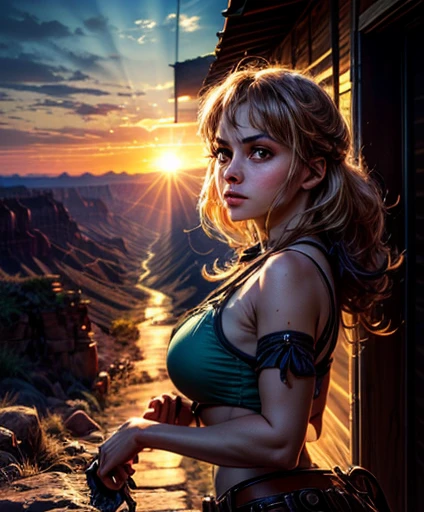 (Emma Watson) red slit sexy dress, viking amour, visible thighs, long hair, big breast:1.6, walking in a city destroyed by war, collapsed buildings, fire, dust, smoke, cloudy (Free Palestine), (intricately detailed, fine details, hyperdetailed), raytracing, subsurface scattering, diffused soft lighting, atmospheric lights, flashes of light and sparks, curls, god rays, ultradetailed, ultradetaled, detailed skin, natural skin texture, shallow depth of field, hdr, 8k, cinematic, hyperrealistic, hyper realism soft light, film, detailed skin, ultra realistic, bokeh, sharp features, best quality, ultra high res, detailed face, realistic face, raw photo 