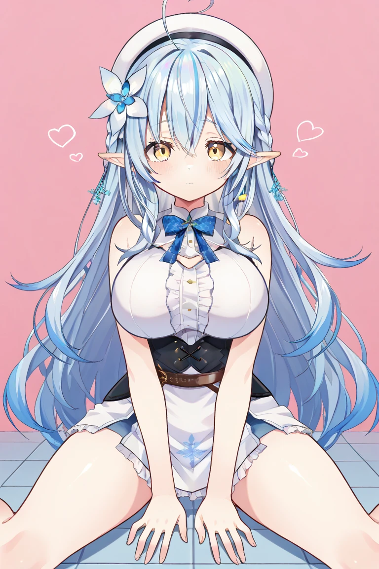 (((1 ))), kanna, maid dragon, ((naked)), ((spread legs)), visible vagina, watching me, ((big tits)), ((big ass)), full body, completely nude,