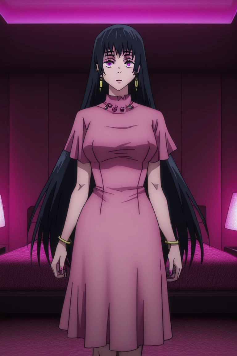 1girl, solo, long hair, dress, <lora:dragonballartstyle:1.5>, dragonballartstyle