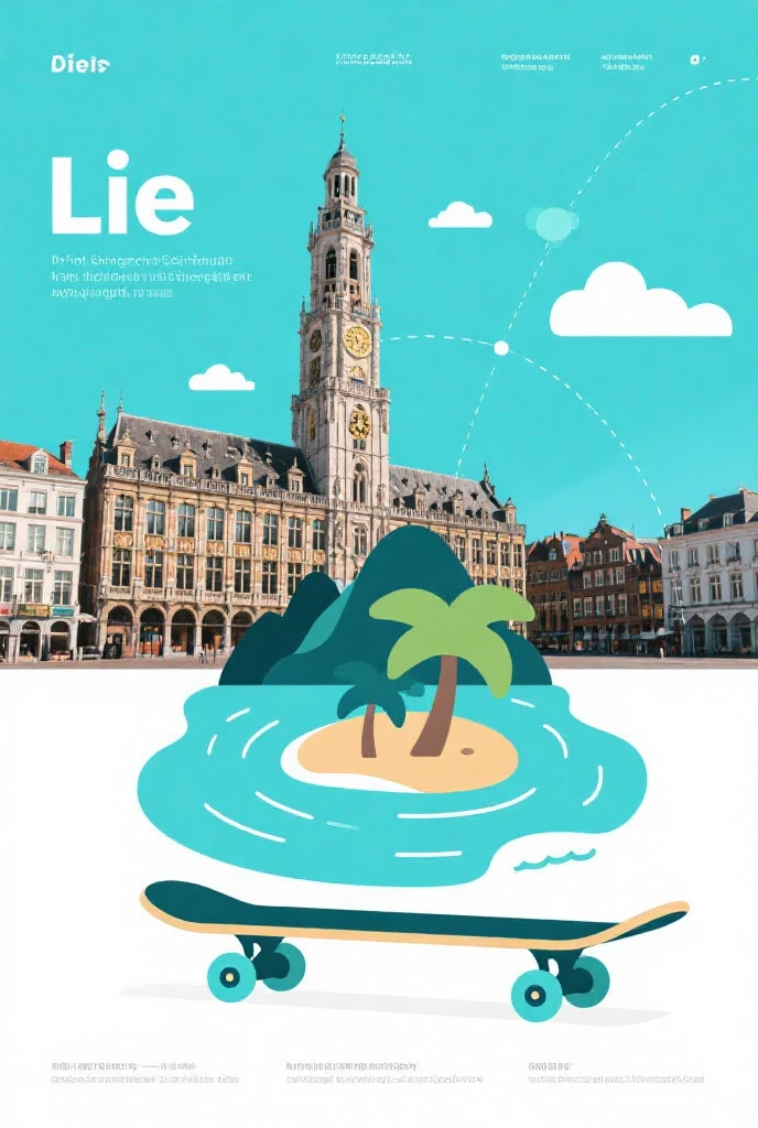 cover for promotional texts about travel, entertainment and recreation