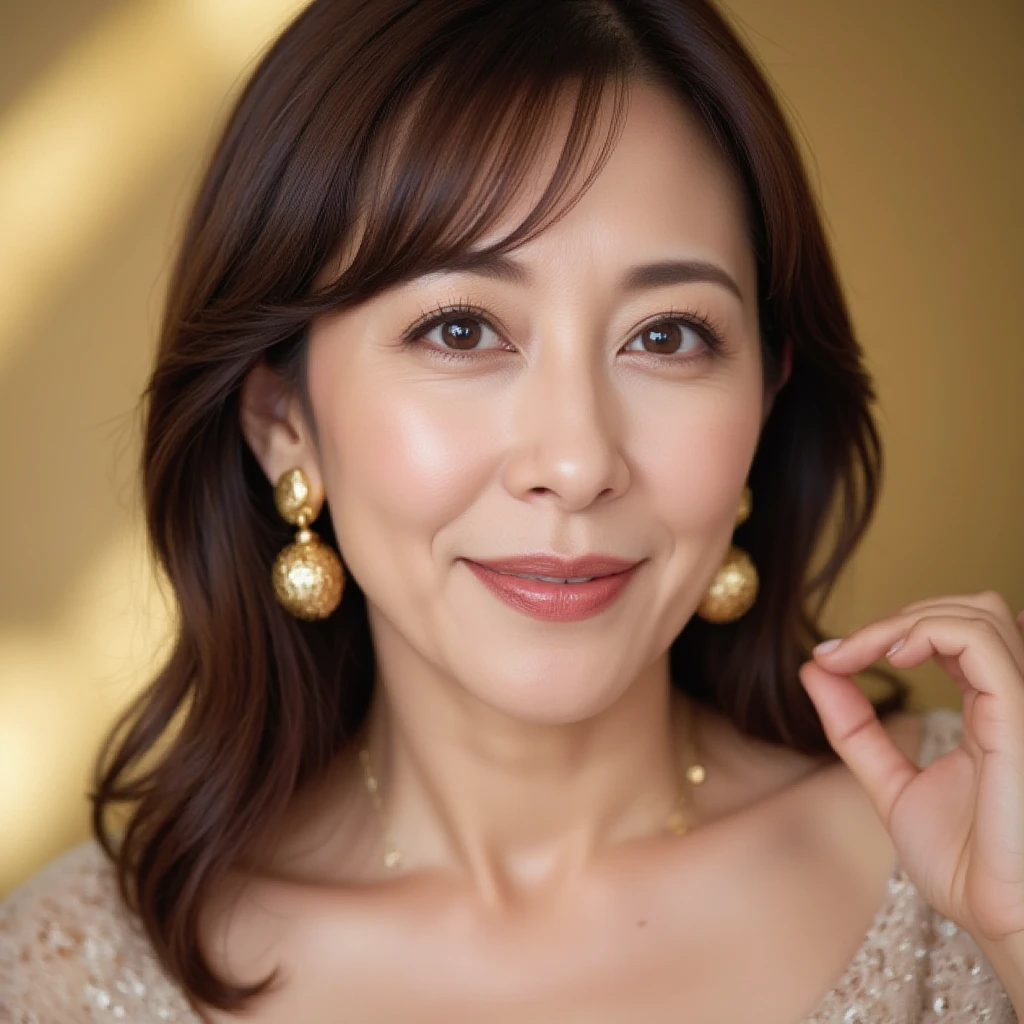 (((master piece))), highest quality, super detailed, realistic, (((1 beautiful milf))), gravure, facing the front, flashy cute makeup, close up of face, super dense skin, perfect anatomy, big breasts, looking at the viewer, Remove the background,