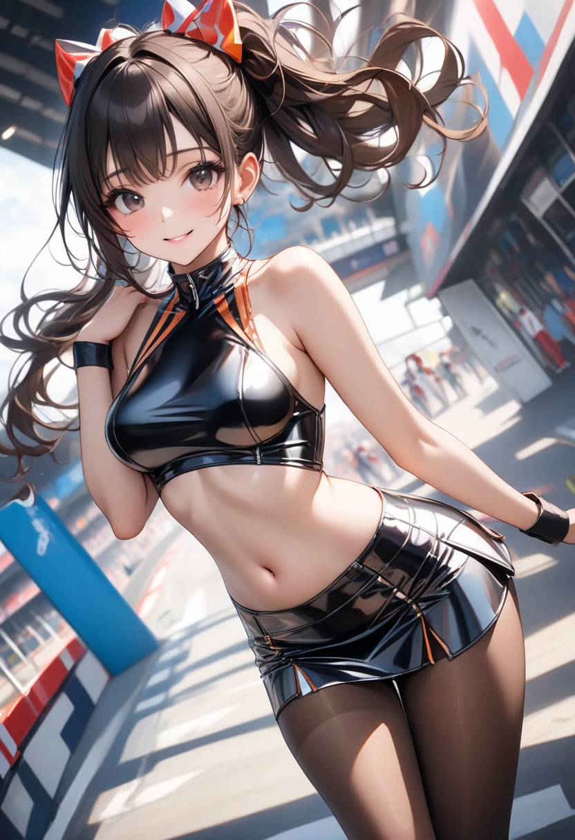 1970s Aerobics Style、sneakers、Detailed picture、girl、25-year-old woman、Dynamic and lively pose、Crotch line、Erect nipples