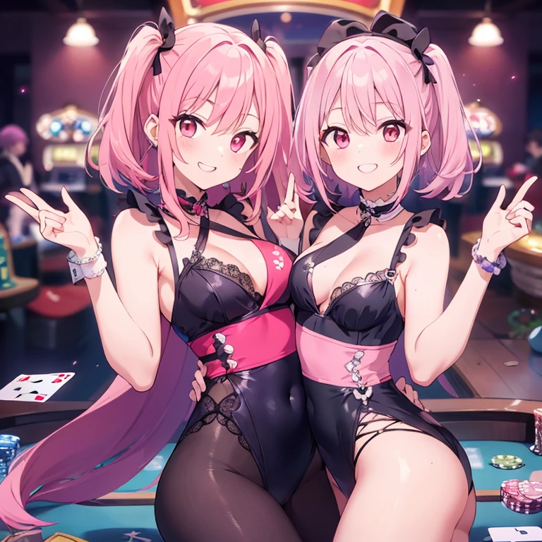 A dimly lit casino, shrouded in smoke and mirrors, serves as the backdrop for a high-stakes game of survival. MILFs with wicked grins, dressed to seduce, welcome debtors with cruel eyes. Heavily indebted individuals, desperate for a turnaround, place their last bets as dealers and hostesses exude a sultry aura. The air is thick with tension as lives hang in the balance, and the beautiful demons lure players into making reckless choices. In this hellish utopia, money and lives are gambled away, and the only reward is destruction., nsfw, Characters focus, fisheye lens, Close-up