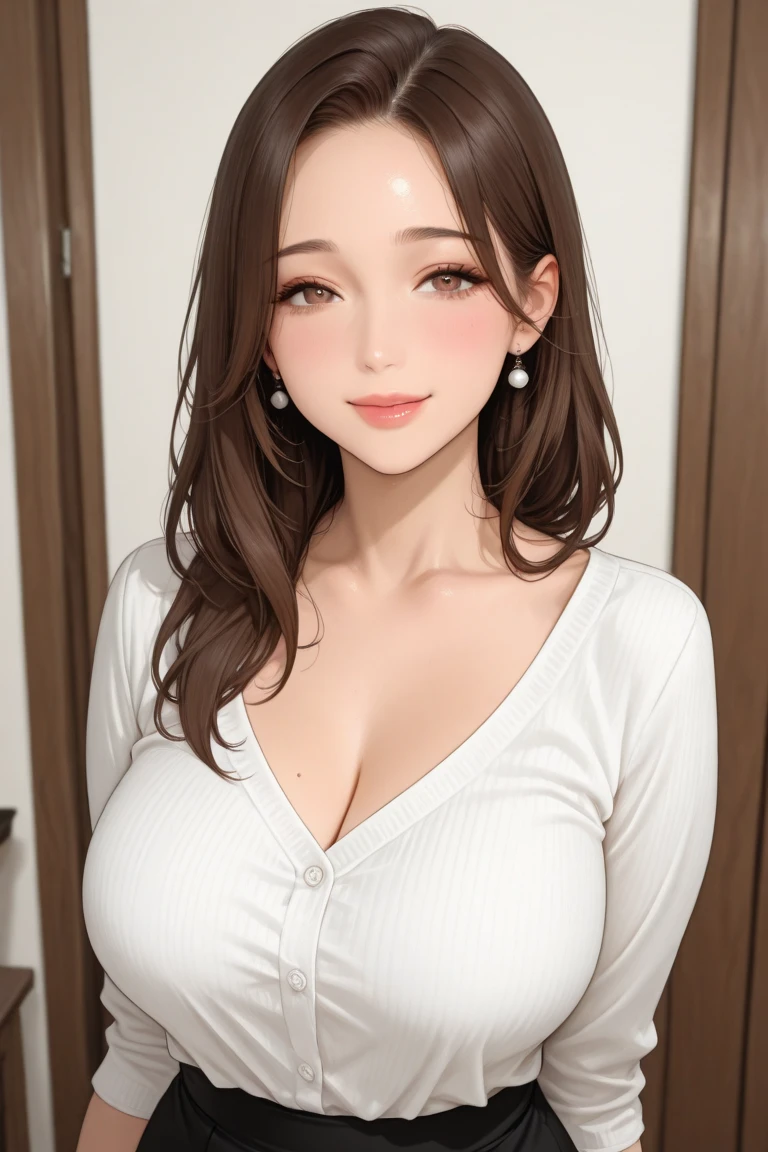 Perfect natural light、8K High Resolution、High resolution、Beautiful woman、masterpiece、Light hair color、Beautiful Mature Woman、Open chest