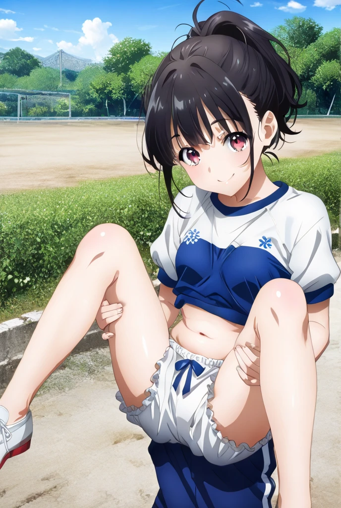 nsfw,(((masterpiece))), (((best quality))),((masterpiece:1.5)), (best high quality), (ultra high res), (ultra highly detailed), (8k:1.3),anime colored,perfect hands, perfect fingers, perfect legs,1woman,solo,idolmaster, (haruna kamijo) ,(18years old, beautiful girl), (beautiful eyes),((((beautiful black hair))), (((short bob hair))), (wet hair), (wet skin), ((Sweat)), ((pink Flame glasses)),(vapor), (flat chest,midium breast), (expensive), ((spread leg)),(spread pussy 1.5),(love juice:1.2),(many sweat:1.5),(pubic hair:1.5),(bottomless:1.5),(pink baseball uniform:1.2),((open clothes)),(wet clothes),(no bra,no panty),(open your mouth), (a big smile), ((out tongue)),(Nice touch), (one eye closed),(feel good), (saliva),(nose blush),(ahegao),BREAK,(1boy, hetero:1.3), ((vaginal sex,cowgirl,pov)),(cum shot:1.3),(baseball stadium:1.2),in night,bokeh,