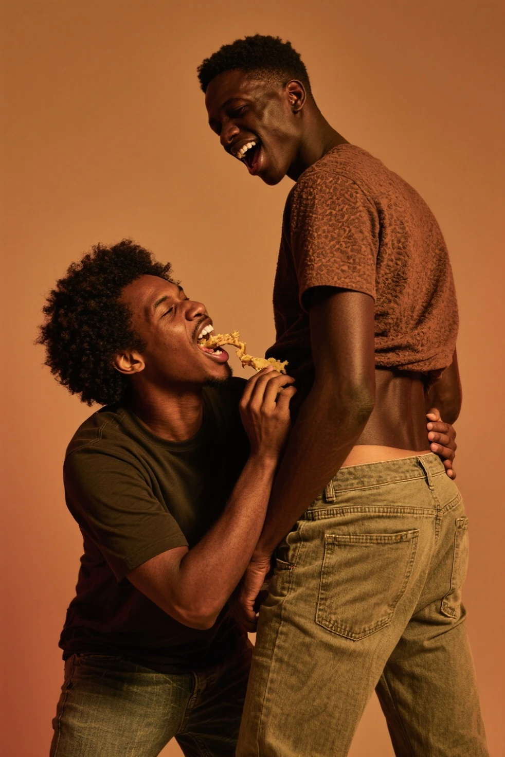 3 men one with nig black cock two with tiny cocks fucking