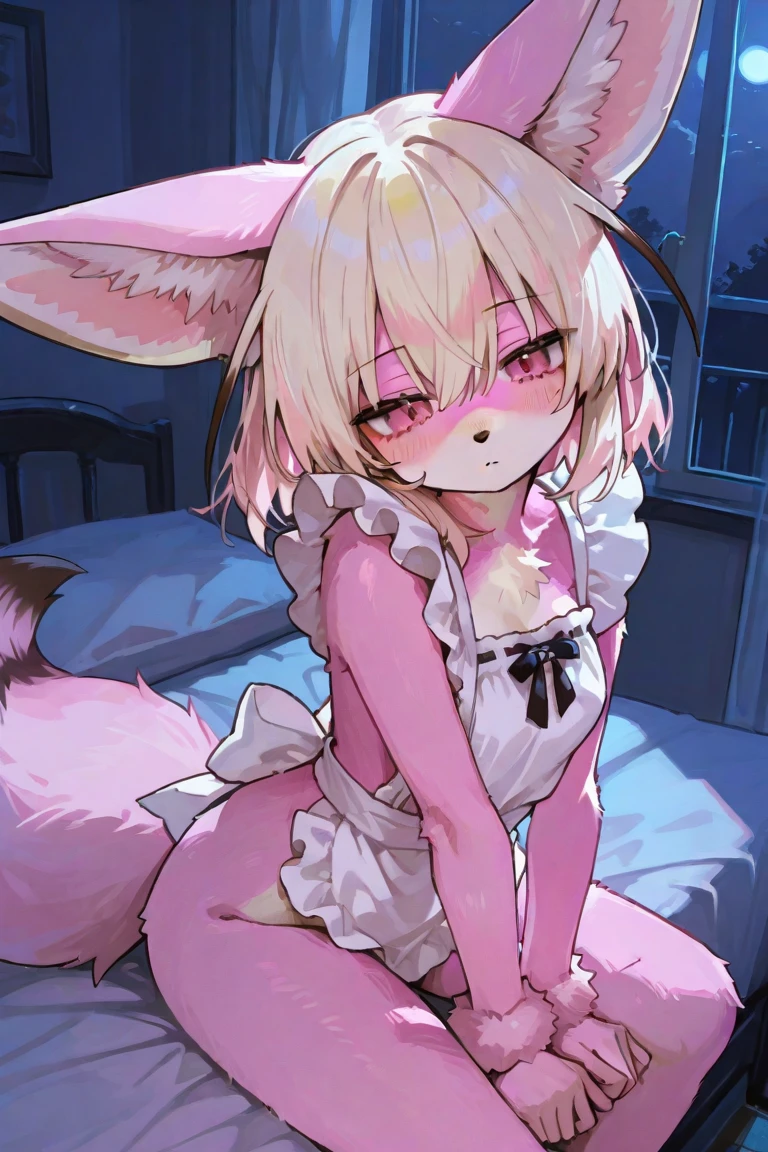 A young cat girl, blonde hair, short hair, yellow eyes, flat chest, short hair, small ass, together alone in the room, naked, with a huge dick in her face covered by cum she is short and i am Lying on the bed while she sucked my dick she is cute and adorable her face like +_+ she is suffering from the hard sex
