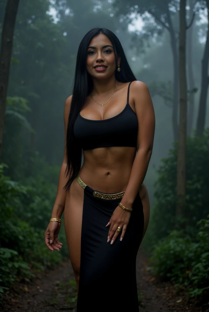 side view, masterpiece 8k, high Detailed image (realism), Shelob, pale skin, long black hair, green eyes, wearing black dress, huge breast cleavage, (shiny huge breasts), (naturally saggy breasts), (focus on detailed body anatomy), Slim body , smiling at viewer, smile facial expression, (detailed facial expression), posing near a grass field on a full moon and an old creepy wooden hut in the background. Ultra Realistic, Detailed Environments, Dramatic Lighting, ((Detailed Image)), (Intricate Details), Professional Photography, ((Shallow Depth of Field)) (Cinematic Lighting), HDR Enhancement, Ultra Fine Texture, Photorealistic, Extremely Realistic.