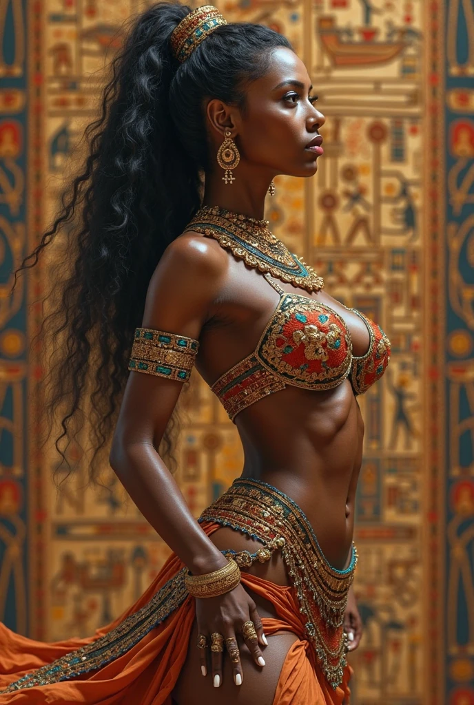 Une jolie tribu de femmes africaines chaudes himba dans les plaines africaines, thick jumbo braids, peau brune incroyablement belle Fille, detailed green eyes, Photograph taken using a Canon 6D Mark II with an 85mm lens at f/ 4 et ISO, clair-obscur, glamour shot, award-winning photograph, detailed skin texture, mise au point nette, dramatic lighting, Post-processed film grain, painting, dessin, illustration, rendre, Rendu 3D
