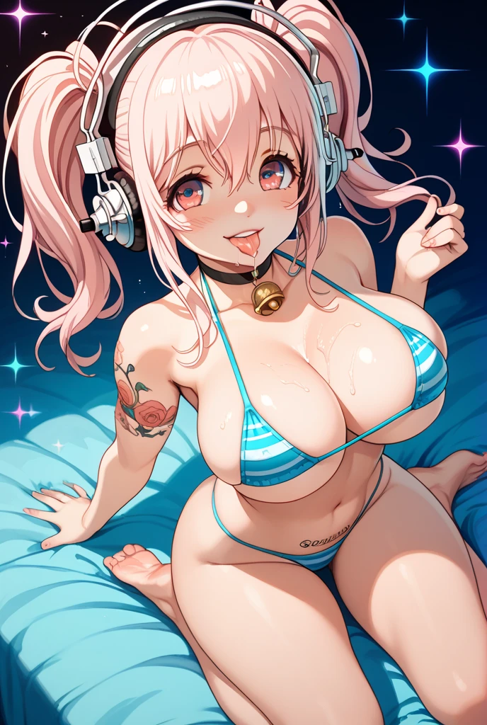 Prompt: super sonico , masterpiece, high quality photography of beautiful bombshell, (good hands), big boobs , naked , masturbation , spread leg , golden bracelet, bent down , touching breast , ahegao , gorgeous casino scenery , white stocking , horny , nsfw, cum in pussy , gorgeous face, bright big eyes , 8k wallpaper , 85mm , smile , diamond necklace , lying face down , nice ass , turning back , anatomy high quality