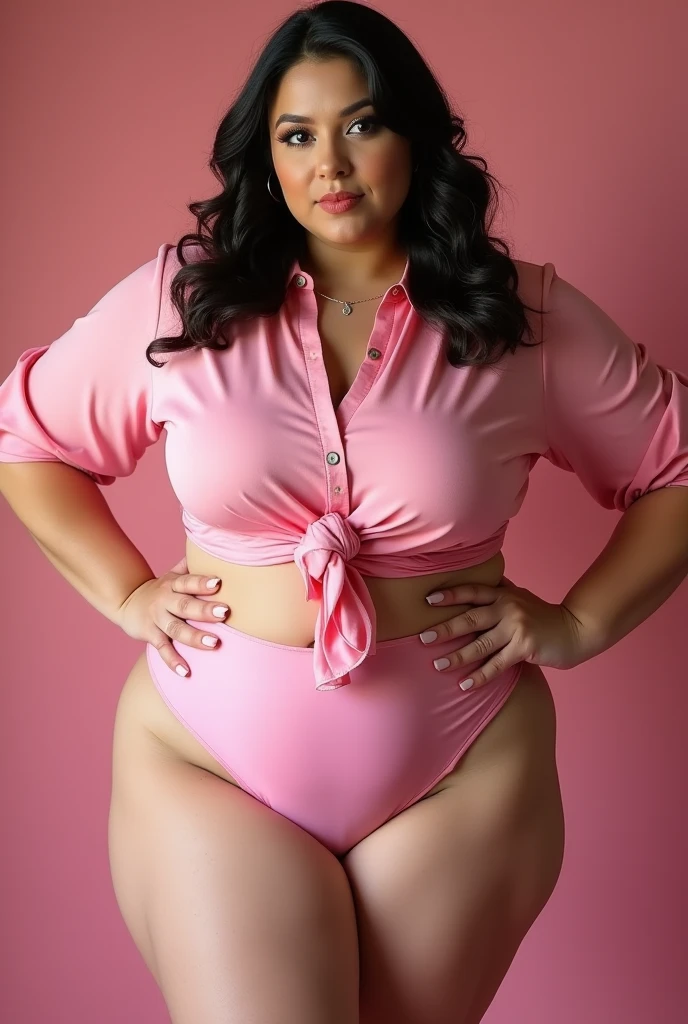 Summer blouse, curvy,  wide hip, curvy thighs, skin color match, cleavage