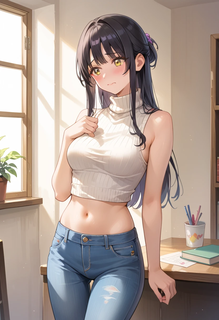 (masterpiece、Highest quality、Highest quality、Official Art、Beautiful and beautiful:1.2)、(One girl:1.3)Hatsune Miku、Twin tails,Beautiful breasts,masterpiece, ultra Realistic, 32k, Very detailed CG unity 8k wallpaper, Highest quality
(masterpiece, Highest quality, High resolution, High resolution:1.2), Very detailed, Realistic, Intricate details, One girl, alone, Black Hair, Long Curly Hair, bangs, Captivating smile, blush, freckles, Wear gym clothes, Pants pull down, (Small breasts, Thick thighs, Wide Hips), (Cinema Lighting, sunlight, Volumetric), locker room, View your viewers, In-person audience, From above, Cowboy Shot, (masterpiece,Highest quality:1.5)