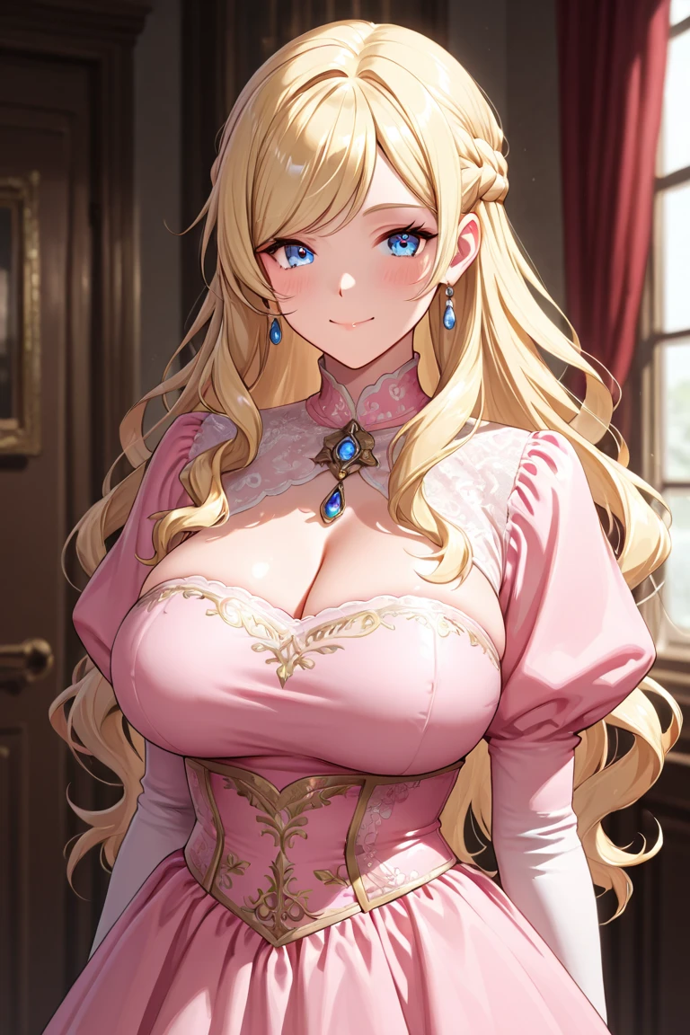 (masterpiece, best quality,extremely detailed:1.1),(moe anime art style:1.2),1girl,((full body,focus face)),((solo)), cute, kawaii,digital art,((1 gorgeous anime princess wearing beautiful embroidery and jeweled ruffled gorgeous princess rococo ballgown with voluminous full length hoop skirt)),((crinoline)),long train,voluminous frills,(gorgeous embroidery and beautiful lace),((very gigantic boobs,skindentation)),cleavage,shiny hair,(((very long hair,large amount of straight hair))),((finely detailed face and eyes)),clear pupil,extremely gorgeousfull hair ornament,(bling-bling jeweled extremely gorgeousfull tiara),(bling-bling gorgeous gemstone jewelry),long veil,beautiful background,fantasy background,flowers,flower petals flowing,full body,((beautiful embroidery and jeweled ruffled gorgeous princess rococo ballgown with voluminous full length hoop skirt))