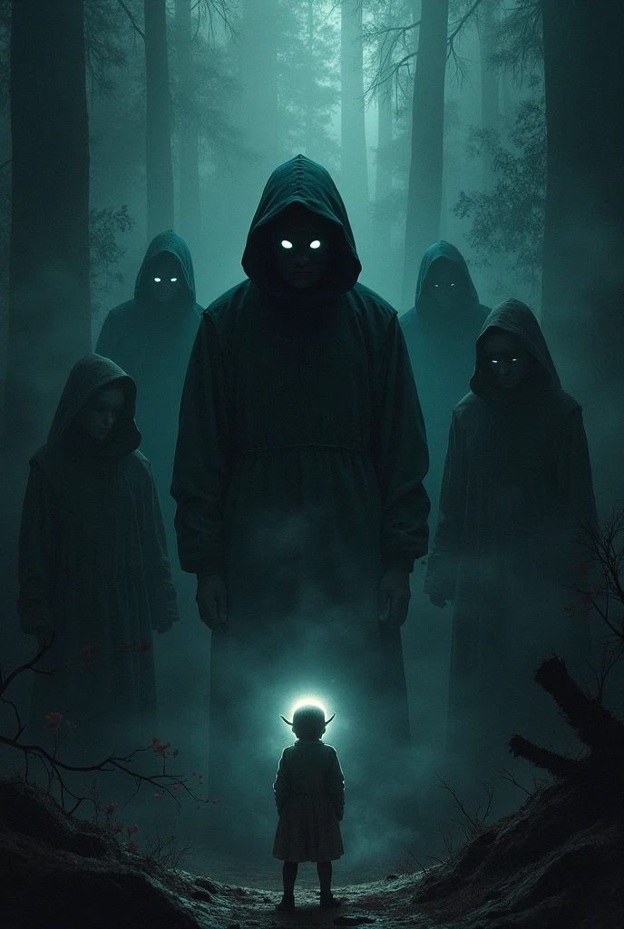 Around midnight, the room grew unbearably cold. Ethan woke to find the Shadowman standing at the foot of his bed once more. But this time, the figure was not alone. Behind him, shadows swirled and writhed, taking on forms of other dark figures, all with glowing red eyes.