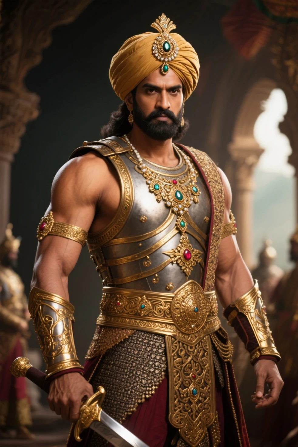 Create arjuna character from mahabhaaratam using ramcharan from magadheera movie