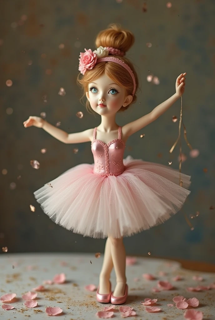 Rosto altamente detalhado, detailed hands, Usando sapatilhas de fitas Pequena bailarina usando sapatilhas de bailarina, Delicado. Vestido de bailarina rosa, sapatilha de bailarina. infantil. Highly detailed 3D strokes, detailed hands, alta qualidade, disco Rigido, sharpness in strokes