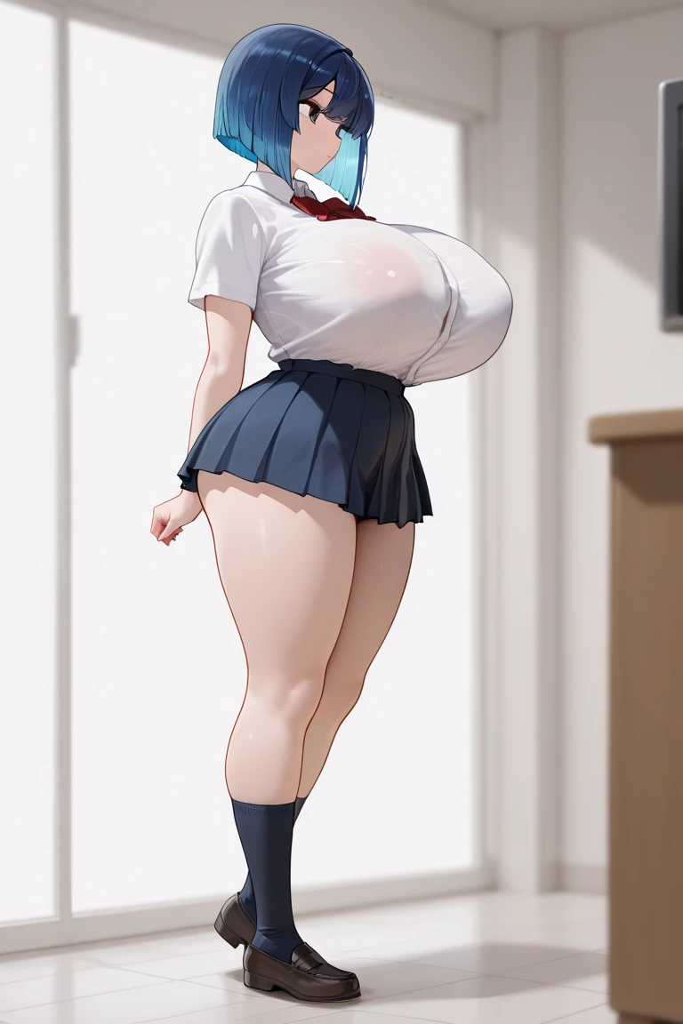 (((nsfw))),(sheer Japanese junior high school Sailor tops:1.8), (huge breasts:1.5),No bra,(((white sheer body suit))),(((sit on transparent acrylic chair))),(((bare inner thigh))),(((vagina close up))),(((from below))),(((ceiling))),(((from below))),(((ceiling))), , masterpiece, best quality,,(Transparent erotic body suit:1.4)
