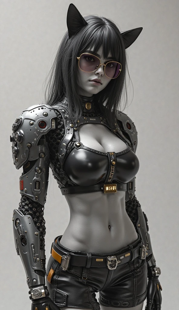 a close up of a woman in a costume with skulls on her shoulders, dominatrix assassin robot, holy cyborg necromancer girl, cyberpunk skeleton, cyborg girl, dark goddess with six arms, cyberpunk angry gorgeous goddess, beautiful cyborg priestess, seductive cyberpunk dark fantasy, cyborg - girl, skulls at her hips, cyborg woman, cyberpunk robotic elvish queen --auto