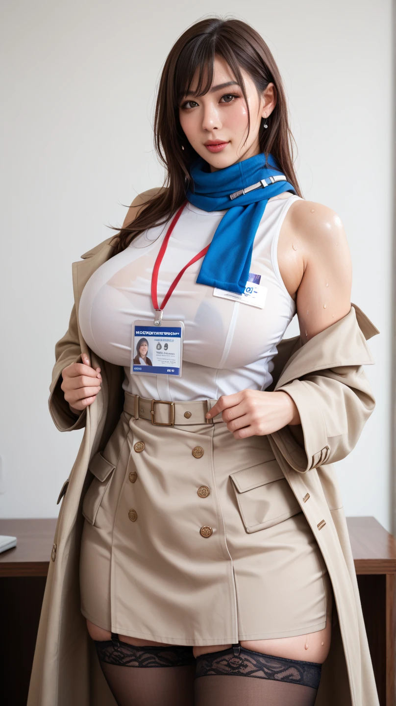 (best quality,4k,highres),ultra-detailed,realistic,cosplay, stewardess uniform, in the airport, (crowded:1.5), unbutton clothes, unbutton t-shirt, mini skirt, skirt lift up, open legs,beautiful woman,(big breasts:1.5), show nipples detailed, dark hairy pussy, pubic hair,vivid colors,portrait,soft lighting