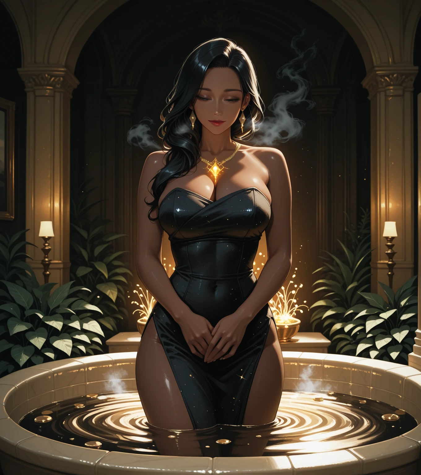 8k full body portrait of beautiful Nigerian 1supermodel with long hair, dark shiny skin, intricate, elegant, highly detailed, majestic, beautiful detailed eyes, perfect eyes, ((narrow waist:1.2)), ((Huge SAGGING Natural Breasts:1.4)), (((hourglass body shape))), ((wide hips:1.7)), ((thick thighs)), fit, muscular legs, six pack, (((Turquoise cocktail dress))), digital photography, art by artgerm and ruan jia and greg rutkowski surreal painting, broken glass, (8k, RAW photo, best quality, masterpiece:1.2),ultra-detailed, (high detailed skin:1.2), 8k uhd, dslr, soft lighting, high quality, ((More Detail, enhance_all, fix_everything)), Enhance,