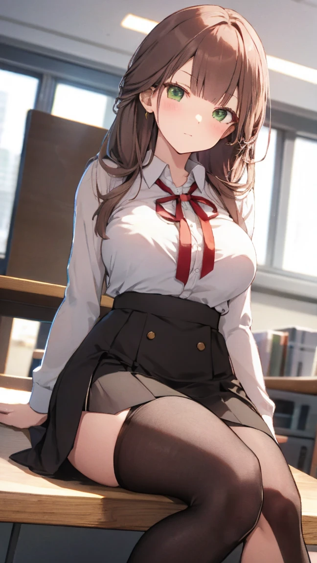 (nsfw:1.5),((Tabletop, highest quality, High resolution, nffsw, Perfect Pixel,  4k, nffsw, nffsw))), One girl, single, alone, Beauty、I could see the whole body、 ((bangs, brown hair)), ((Brown eyes, Beautiful eyelashes, Realistic eyes)), ((Detailed face, Blushing:1.2)), ((Smooth texture:0.75, Realistic texture:0.65, Realistic:1.1, Anime CG Style)), Medium breast, Dynamic Angle, Perfect body,  ((Red bow tie, , Black jacket, Open jacket, Brown cardigan, White shirt, Black Skirt, Checkered Skirt)), City stairs、Looking up from the bottom of the stairs、Very embarrassing panic face, looked back、Leaning forward、(The wind blew her skirt up, exposing her buttocks.........................、Touch your buttocks with both hands、Random color floral lace panties)、(sexual fluid overflowing:1.2)、Ahe face with open mouth、The strong man behind him moves violently.:1.2、intense hip swing、(vagina、Sex、from below、Woman on top:1.2)、Huge Breasts、wide hips、Braid:1.2、Wide-open legs