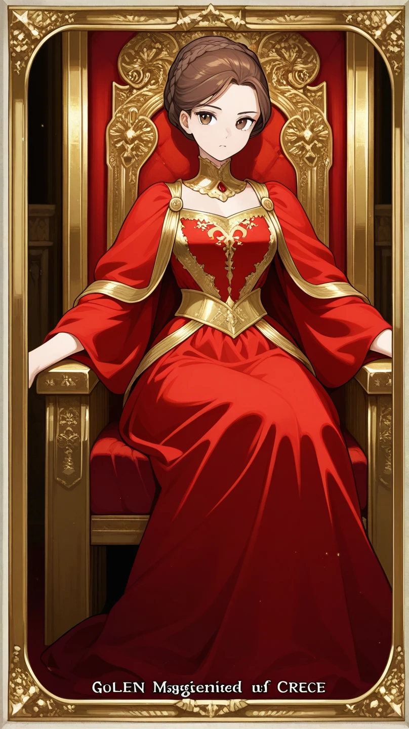 A masterfully crafted 3D render of an evil queen sitting on a grand, ornate throne in a dimly lit room. The queen, with her mesmerizing beauty, exudes both power and darkness. Her outfit is a blend of traditional royal attire and modern fashion, adorned with shimmering materials and intricate designs. Behind her, the stained glass windows cast a vivid Tyndall effect, with beams of light piercing through the darkness and creating a haunting atmosphere. The room itself is a blend of gothic and modern architecture, adding to the unsettling aura surrounding the queen. This illustration is a breathtaking example of anime realism, showcasing the artist's incredible skill and attention to detail., 3d render, anime, fashion, illustration