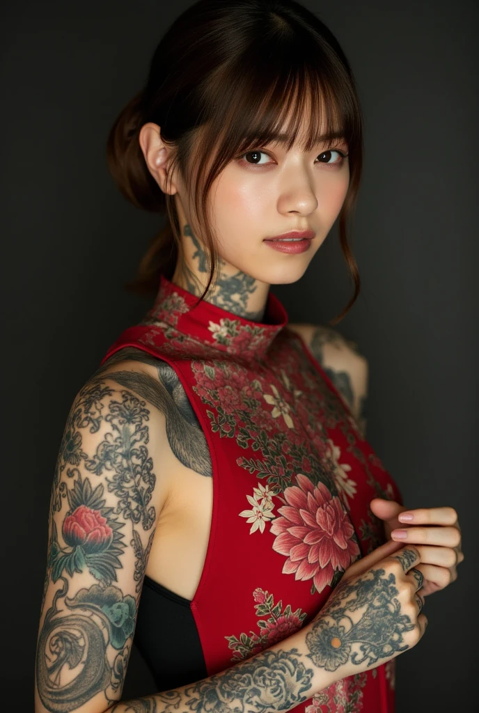 (RAW photo, best quality), (realistic),photo, best quality ,masterpiece, an extremely delicate and beautiful, nature, extremely detailed, CG ,unity, 2k wallpaper, finely detail, masterpiece, best quality, huge filesize, ultra-detailed, highres, brown eyes, 1girl, solo, slim body, looking at viewer, small breastlack  hair)), long hair, looking at viewer, smile, closed mouth, white shirt, twmomo, momoring,
