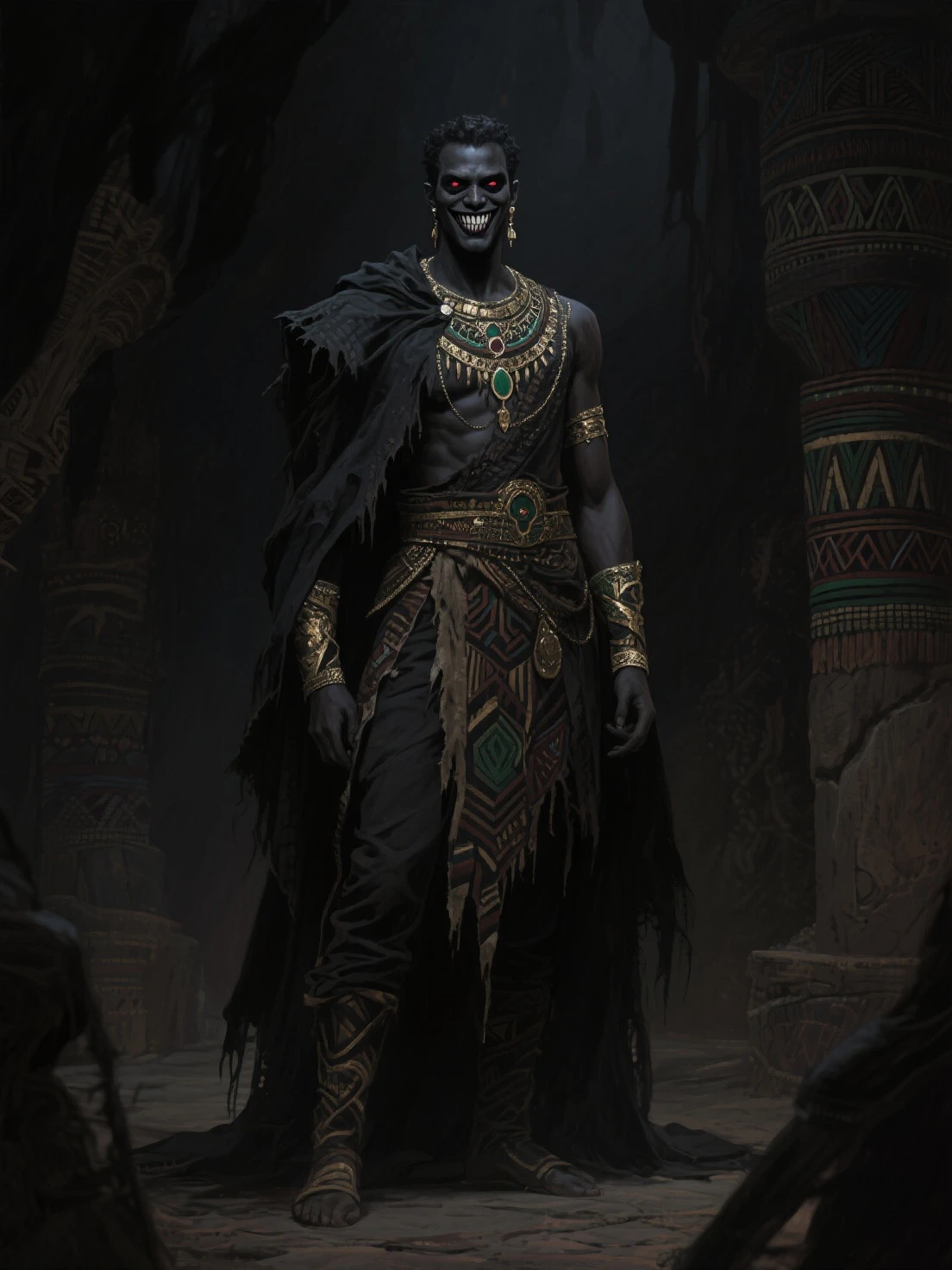 full body length shot,nerd graphite  Alien Entity,native africa slave ,nowadays azctec central city,Cinematic,soft colors, Technicolor,natural skin textures, hyper realism, hyper detailed,Extremely detailed,High contrast,Masterpiece,Realistic,Ultra Detailed, intricate details,realistic humid leather,extremely intricate details,Epic Realistic, cinematic style, irina yermolova,high contrast,hdr,extremely detailed, [deep night landscape],masterpiece, intricate details, eyes extremely detailed, high detailed eyes,8k resolution,retina, Nikon Z9,Korea,orc,Egypt, Pisces, transition between two art styles, Double contact, X-ray, Creative, vivid light, fantasy, Abstract, Surrealism, super detailed, high resolution,insanity wear,skin  almost translucent,  symbols of mourning and gothic elements, further emphasizing its dark air,Mestichino,Light particles,chaos,starfish's leather,Cape Town of South Africa
