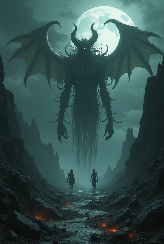 Una escena de la isla con And diablillo corriendo por And camino difícil (And "hard stage"), con And contador de desgaste a And lado y And contador de paso al otro. in the sky, se podría ver al Gran Diablo observando todo con Anda sonrisa maliciosa.  