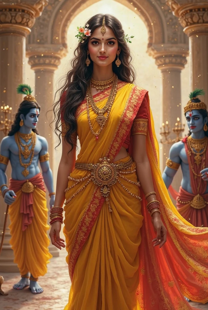 <lora:tanjoreAI-000005:0.85>, tanjoreAI ((women))