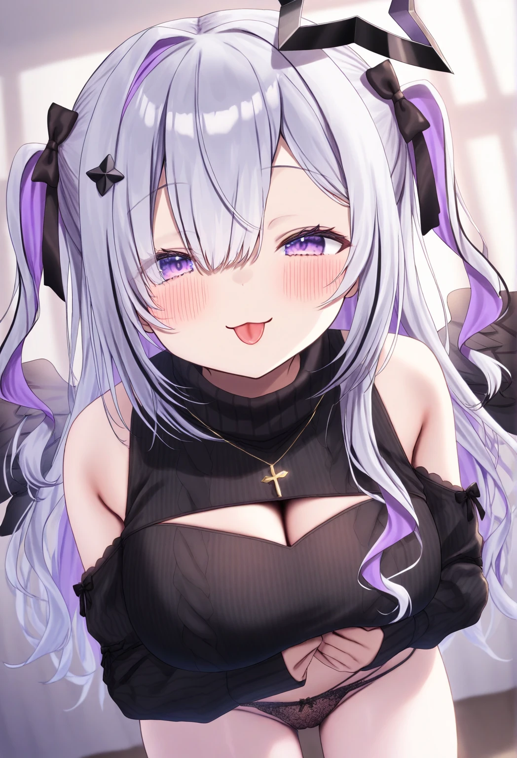 NSFW,Hololive,Shion Murasaki、1 female、Long Hair,Embarrassed,blush,(Perfect hands),(Perfect Anatomy),(masterpiece),(highest quality)