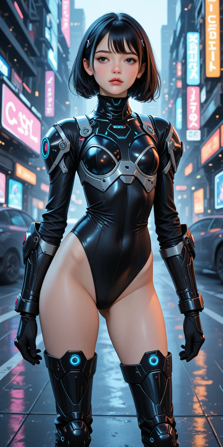 comlynx, ((22year old、Russian、Beautie、Extraordinary Beauty、Delicate face, eyes and body:1.8))、(silber hair、Short Bob:1.7)、((Blue and black rubber bodysuit、Gantz Cosplay、Anime Cosplay、Lots of equipment、Carrying a backpack、Equipped with weapons、Straddling、Erotic:2.5))、(Running around、Frolicking、Arms outstretched、Hair is shaking、Sweating、Breath is rising、Lively:1.6)、((Background with、morning、Bright morning、Strong sunlight、rays of sunshine、embankment、Big riverside、A refreshing morning:1.5)),((D Cup Breasts、toned hips、Constricted hips、big butts:1.5))、((smile, evil smile:1.6)), Surrealism, high detail, Hyperrealism, film grain, tachi-e, parkle, UHD, ccurate, anatomically correct, textured skin, super detail, high details, high quality, best quality,1080P, HD, 8k,