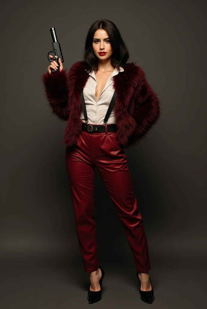 cinematic photography of a skinny beautiful Korea sensual actress Bae Doona standing sexy in a futuristic dark glass wall room with wearing a very very open leopard coat and pointing a pistol, ((Bae Doona realistic face)), ((very beautiful face)), ((wearing a red sunglasses)), ((pointing a pistol)), ((very skinny body)), ((wearing a very very open leopard coat)), ((showing her big breast)), ((showing her pointy pink nipples)), ((no pant:1.2)), ((no underwear:1.2)), ((no panty:1.2)), ((showing her hairy vagina:1.2)), very sexy standing pose, background is a futuristic dark glass wall building, in style of kar wai wong, cyberpunk angry gorgeous goddess, reminiscent of blade runner, cyberpunk 2 0 y. o model girl, shot on canon eos r 5, shot on canon eos r5, inspired by Helmut Newton, beautiful cyberpunk woman model, shot on leica sl2, in cyberpunk style, cinematic lighting, sharp focus, best quality, masterpiece