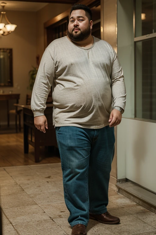 Fat Uncle、Tired、Painful expression
