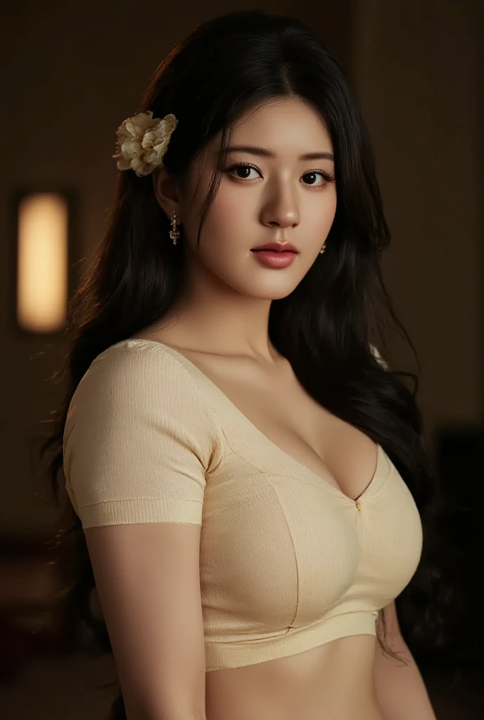 (best quality,highres), 1 or 2 thai girls in same photo,voluptuous woman with long hair, young, ta style, vibrant colors, black hair and black eyes, porcelain skin, expressive eyes, playful smile, alluring charm, vintage fashion, dreamy atmosphere, soft lighting, intricate details, random sexy pose , Random Clothes, Random dress