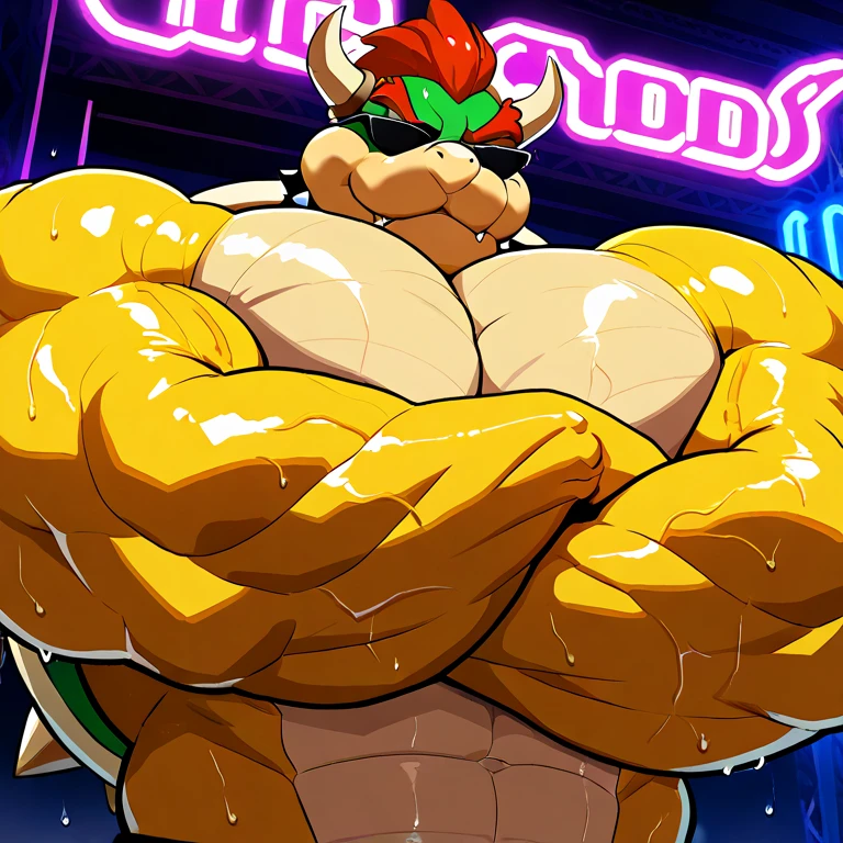 Browsing Caution。Super muscular Bowser from Super Mario Bros。Men having anal sex。With legs spread in an M-shape。Tied behind your back。A desperate and painful look。Mouth wide open and tongue sticking out。Red and black huge erect penis。Semen spurting out of the anus。