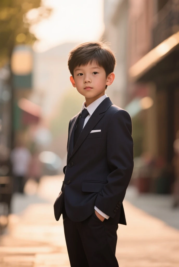 A in a black suit and tie kicks out the window