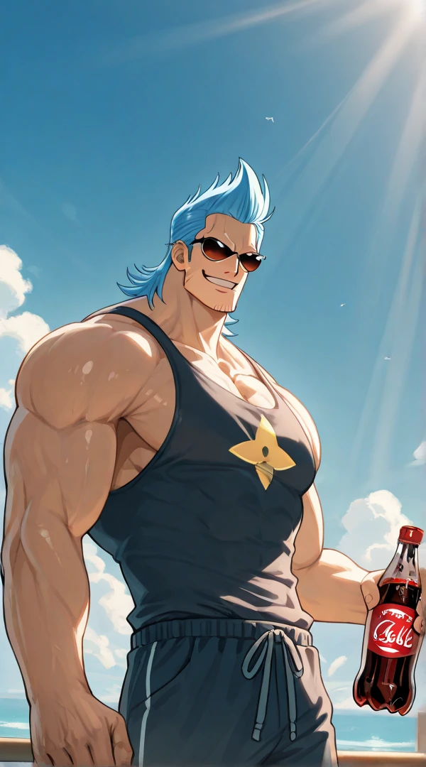 score_9, score_8_up, score_7_up, source_anime, 1boy, solo, male focus, ban_nanatsu_no_taizai, blue hair, red eyes, spiked hair, scar, chair, sitting on chair, drink, alcohol, drink alcohol, looking at viewer, drunk, pose on chair, white background,  <lora:ban_nanatsu_no_taizai_pony:1>