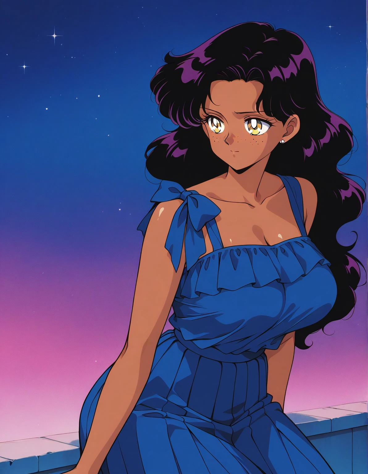 impactful paint of classic anime cartoon of A woman <lora:Classic_Anime_Style:1>, highly detailed, 8k, sharp, professional, clear, high contrast, high saturated, , vivid deep blacks, crystal clear