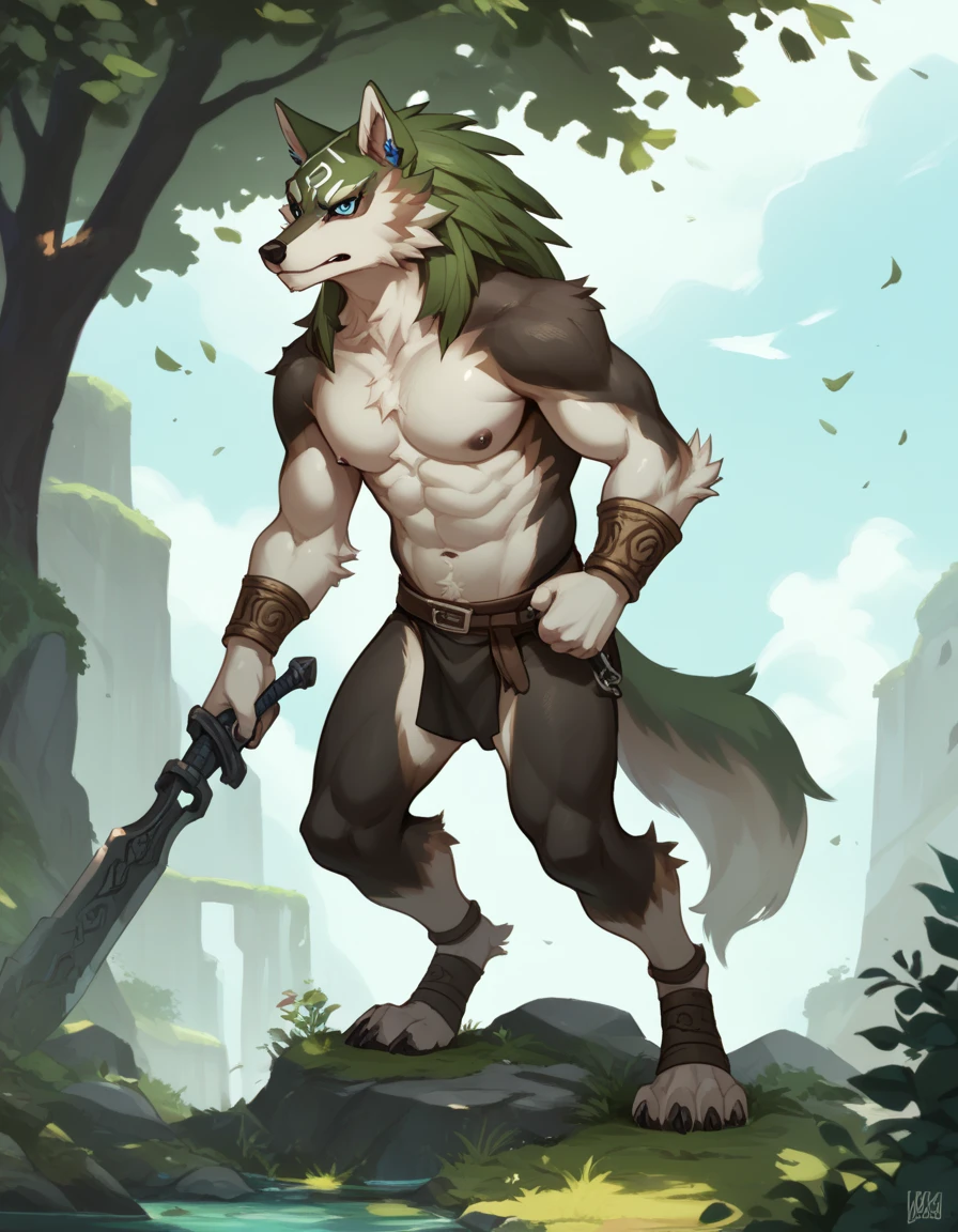 Top quality, ultra-fine illustrations (bamboo grove, rays passing through the bamboo, backlit) (beautiful face and eyes with great detail) absurdres perfect anatomy (((Beastman))) (furry, ninja in Japan kimono, swordtails, duels, slash effect, using fire jutsu to shoot flames from fingertips) (furry anthro:1.7) ((((furry body, animal facial features, animal body features)))) ((((animal muzzle highly detailed fur)))) full body, smile (dynamic pose),