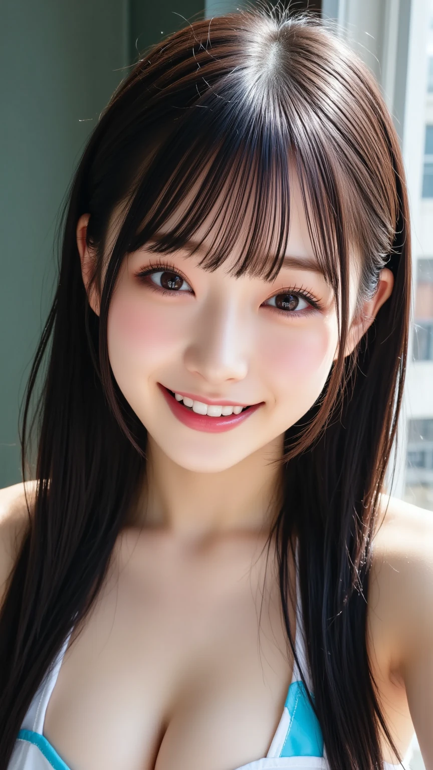 highest quality, 8K, pretty girl、((ベッドの上にOn your back:1.3)), (bedroom:1.2), (spread arms), ((On your back)), (armpit:1.32) , (Face close-up), 、(Beautiful girl 8 years old), cleavage, (Big eyes:1.2)、Big eyes shining in beautiful pale white, ((Watching the audience:1.2), Mid-chest, Tear bags、Softray、Beautiful girl 8 years old、 Underarm, Unparalleled beauty、(Laughter:1.32)、Open your mouth:1.1, ,(long tongue:1.32),Natural Makeup、Gloss Lip, Silky, shiny skin、Asymmetrical Bangs、snow-white beautiful skin、Large Breasts、Bust Shot、((Upper Body)), race、Sheer frill cami、Cheerleader、 Wavy Hair, , (smile:1.32)、(Open your mouth:1.2)、世界で最も美しい顔を持つpretty girl、 ( Face close-up), ((Angle from the front:1.3)), (Flowers of all kinds々Surrounded by:1.3), cornrows, happy:1.2, open mouth, 恥ずかしそうなsmile, tareme, armpit, (selfie),(pink long tongue:1.52), (( tongue out:1.52)), saliva、Drooling