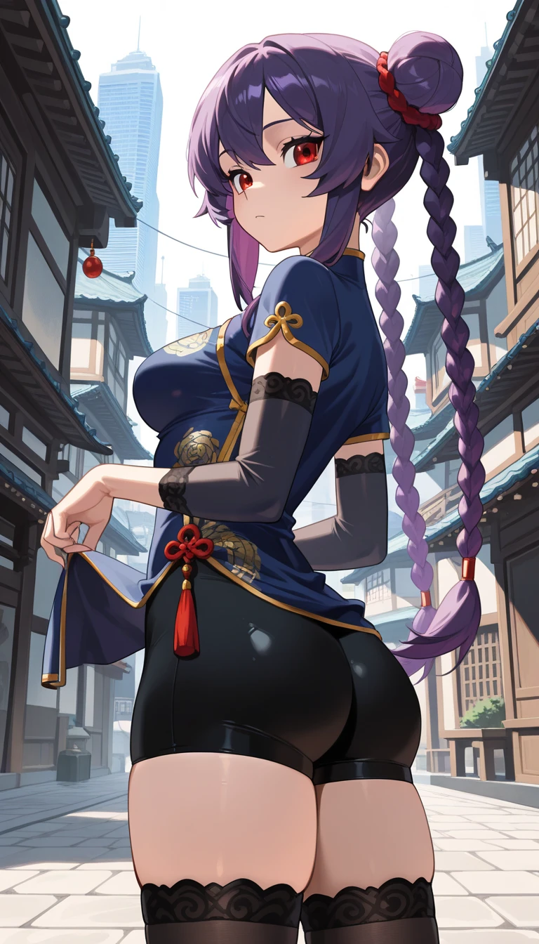 (Keqing) (GenshinImpact)(masterpiece), (curvy anime mom), (ultra detailed), (white background) Keqing beautiful, UHD, HDR, Keqing 8k, intricate and beautiful, a beautiful mature woman, low angle, A beautiful anime girl purple hair Keqing, purple eyes, gym outfit, curvy body, looking at the viewer, shy, red face, Keqingstyle, Keqingface, Keqinghair, Keqing, beautiful hands, beautiful feet, nude, sexy body, seduction, ecchi 