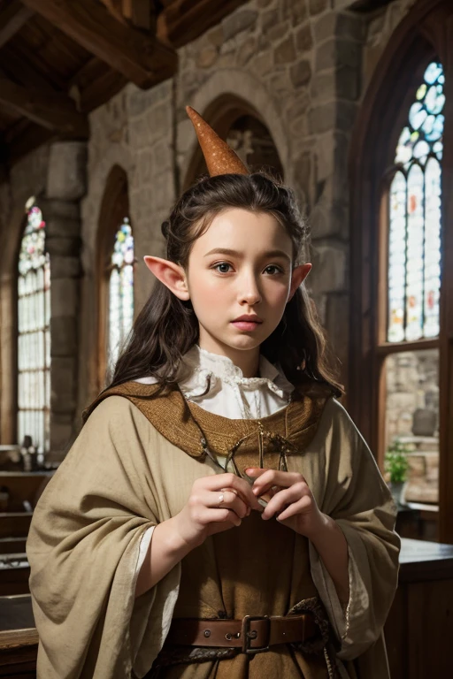 1girl, solo, fine art portrait photography of a hobbit , beautiful, the shire, pointy ears, short height, (hairy feet:1.2), barefoot, medieval clothing, fantasy theme, outdoors, sidewalk, short hair, fair and pale skin, shy, vulnerable, serious eyes, blush, petite, soft lighting,<lora:epi_noiseoffset2:0.3>, <lora:LowRA:0.1> ,<lora:more_details:0.15> ,