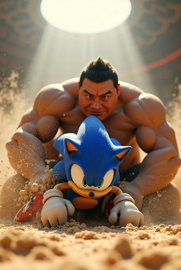 score_9, score_8_up, score_7_up, (males), men only, (masculine bodies), ((manly)), muscular, brawny, macro and tiny, vicious macro Ryu, (((Street Fighter))), vicious giant Ryu, ((((Ryu)))), ((size difference)), tan skin, (round belly), (swallowing_whole), in boxing ring, ((looking at viewer)), ((staring at viewer)), color, photorealistic, (side view full body)