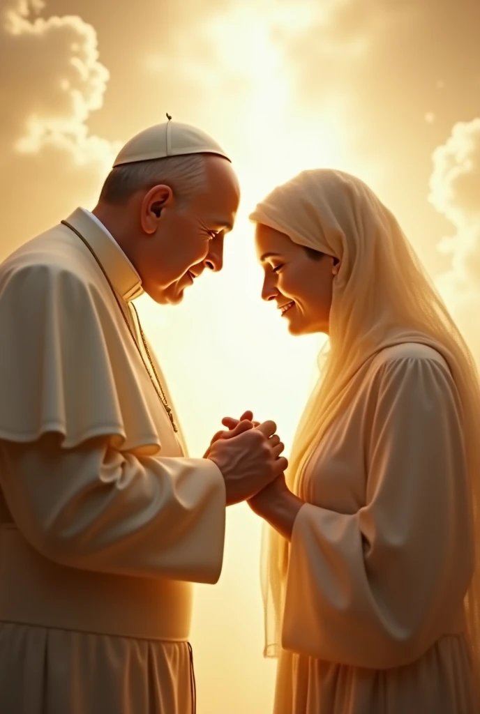 Pope Francis kissing a beautiful blonde 16-year-old girl on the mouth,4k,high resolusion,